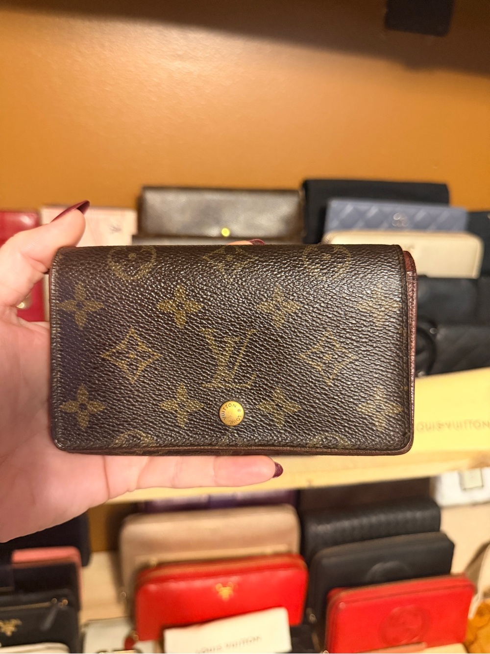 Louis Vuitton Monogram Compact Wallet - Brown & Gold